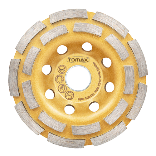 TOMAX ELMASLI BETON YÜZEY TEMİZLEME 115 mm (ÇİFT SIRA)